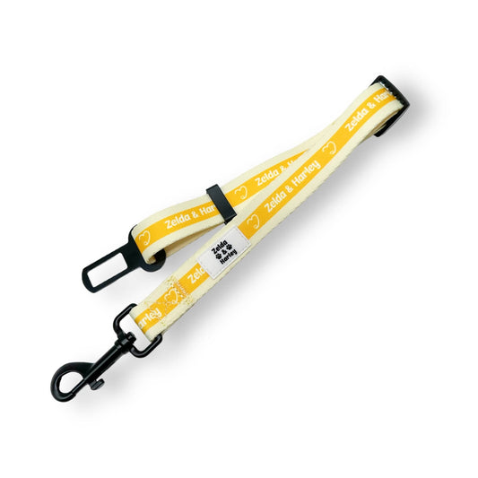 Yellow Car Dog Seatbelt
