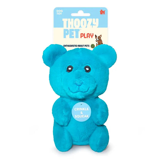 Thoozypet Gummy Bear Plush Dog Toy: Blue