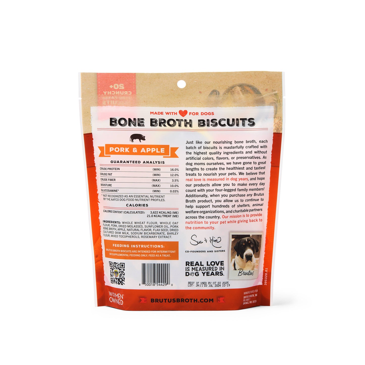 Brutus Bone Broth Biscuits - Pork & Apple Flavor