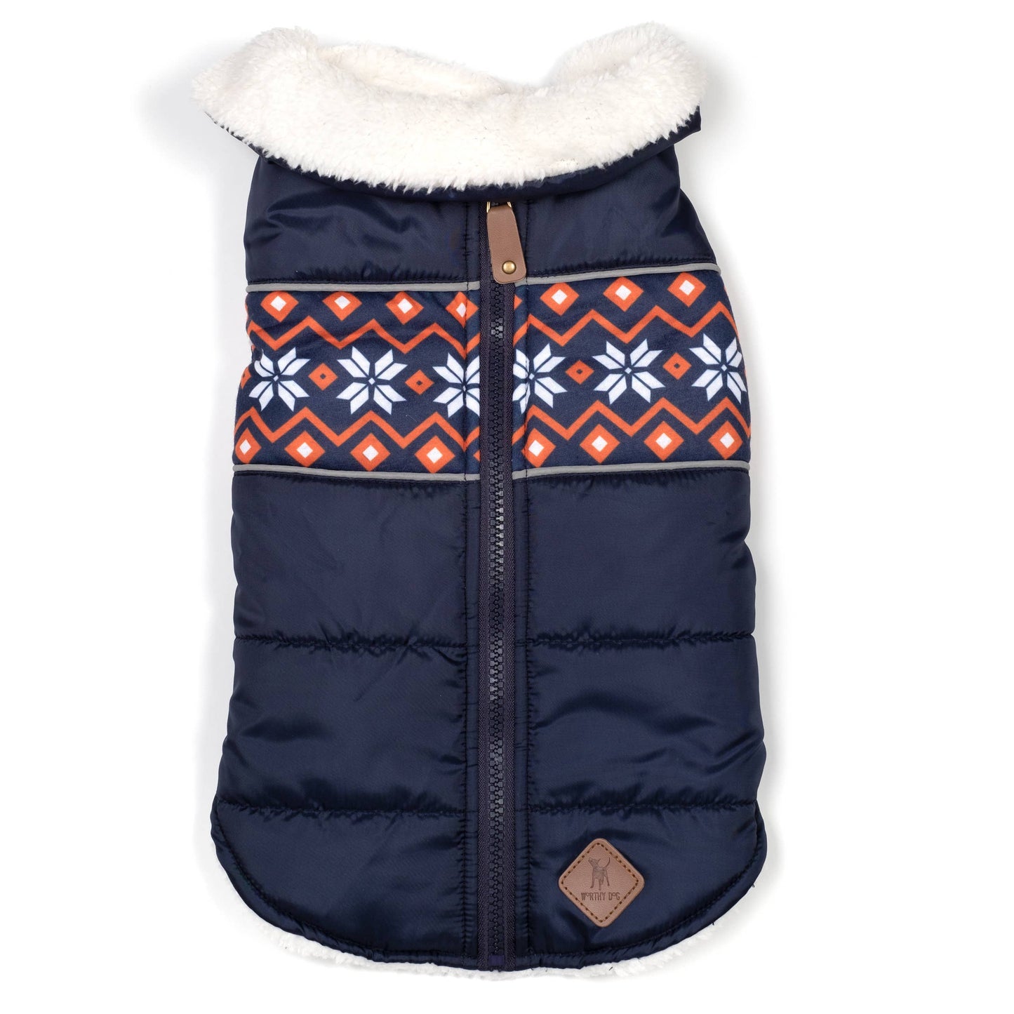 Aspen Puffer: Navy Dog Jacket