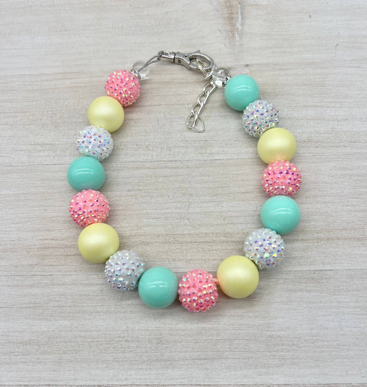 Spring Fling Rhinestone Necklace: Stretch Elastic