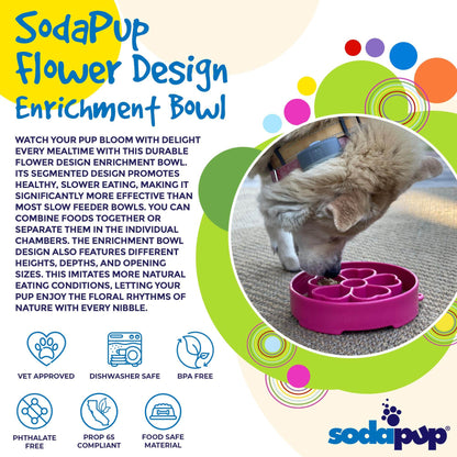 Flower Slow Feeder Bowl for Dogs: Flower Bowl - Pink