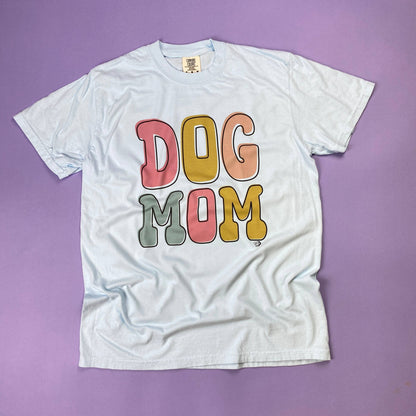 Retro Colorful Dog Mom Tee