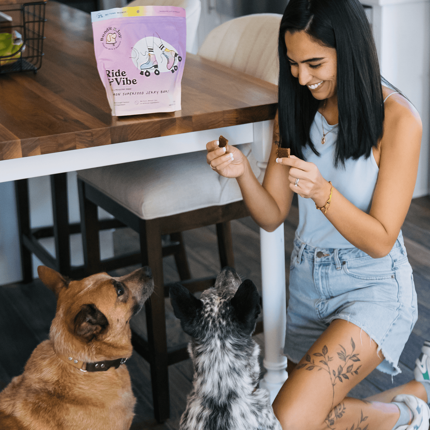 Ride & Vibe Wild-Caught Salmon Jerky Bars for Dogs 5oz