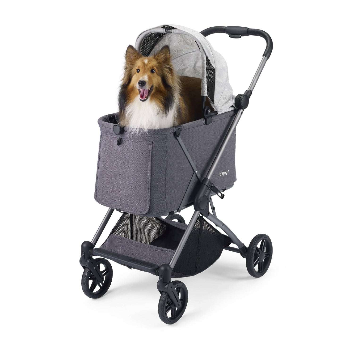 Ibiyaya Maxi Deep Pet Stroller: Twin Gray