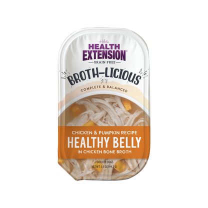 Broth-Licious Chicken & Pumpkin in Bone Broth - Healthy Belly Recipe for Adult Dogs