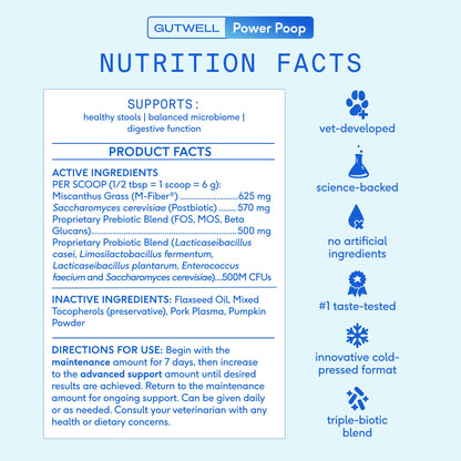 Native Pet GutWell Power Poop Digestion Support Supplement