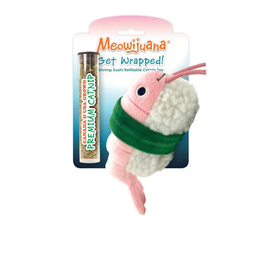 Meowijuana Get Wrapped Sushi Cat Toy