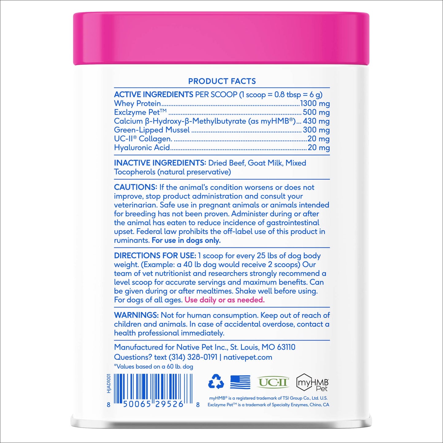 Hip+Joint Advanced Care Powder Joint, Muscle & Inflammation: 30 scoops