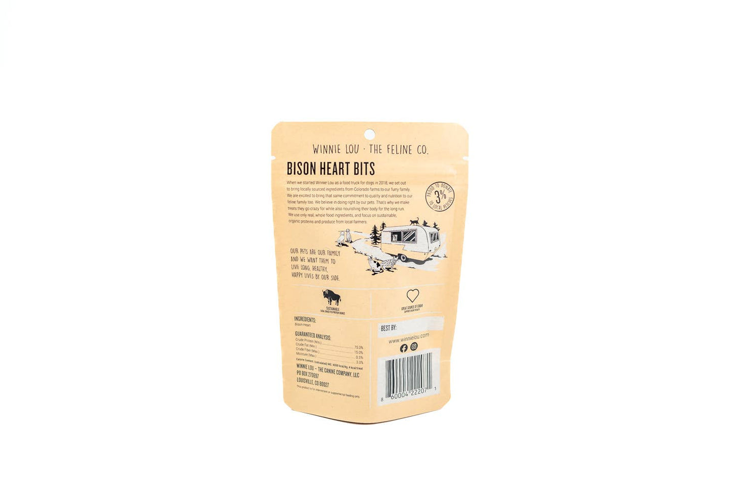 Bison Heart Bits Cat Treat