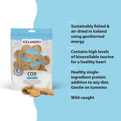 Icelandic Cod Fish Chips Dog Treat 2.5-oz