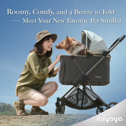 Ibiyaya Maxi Deep Pet Stroller: Twin Gray