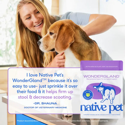 WonderGland Anal Gland Pumpkin Fiber & Digestive Supplement: 30 scoops