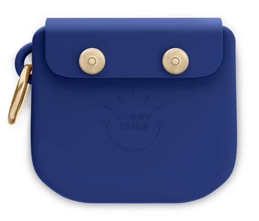 Signature Navy Snap Dog Treat Pouch