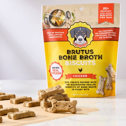 Brutus Bone Broth Biscuits - Chicken Flavor