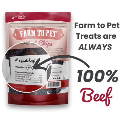 Beef Chips Dog Treats: Standard 4oz