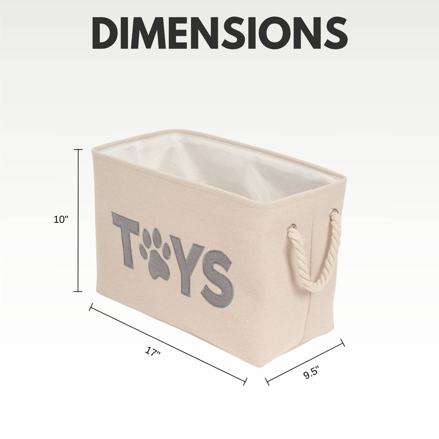 Fabric Pet Toy Storage Basket