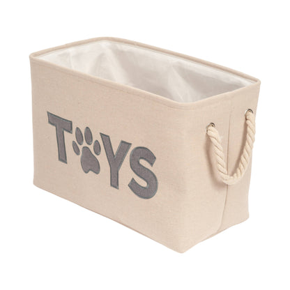 Fabric Pet Toy Storage Basket