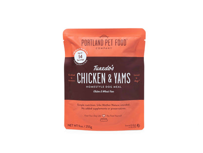 Portland Pet Food Tuxedo's Chicken & Yams Wet Food Dog Pouch