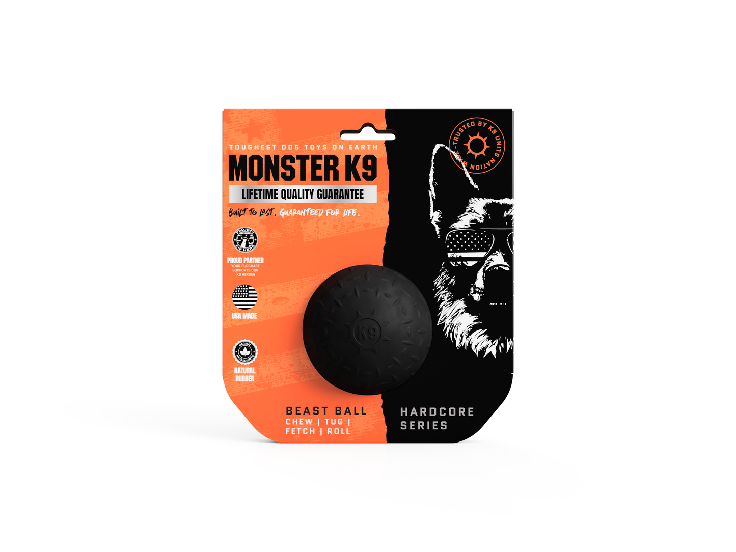 Black Dog Ball for Aggressive Chewers