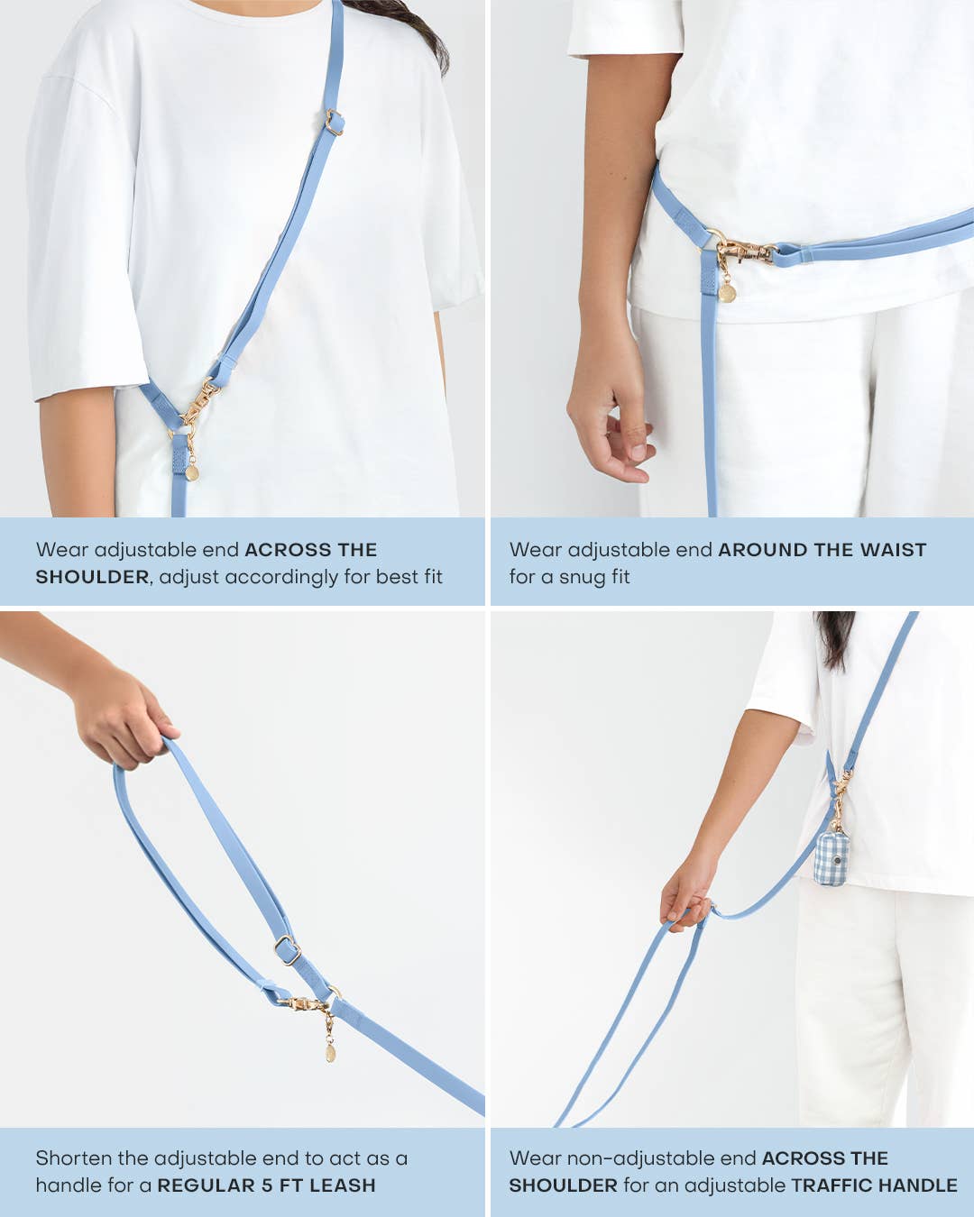Burgundy 4-in-1 Convertible Hands Free Cloud Dog Leash: Wide