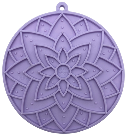 Lotus eMat Enrichment Lick Mat With Suction Cups: Light Purple