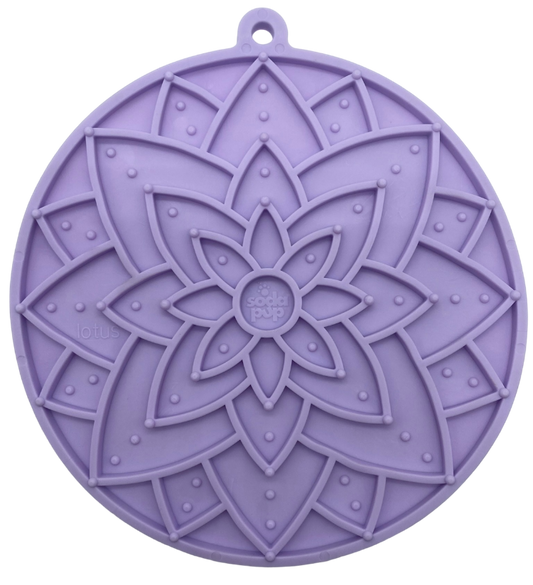 Lotus eMat Enrichment Lick Mat With Suction Cups: Light Purple