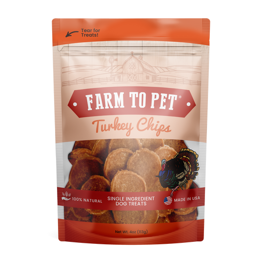 Turkey Chips Dog Treats: 4oz