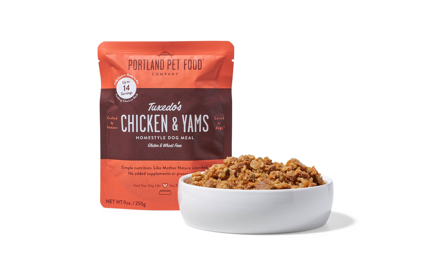 Portland Pet Food Tuxedo's Chicken & Yams Wet Food Dog Pouch