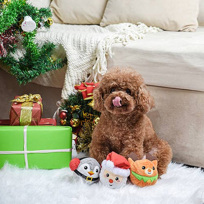 HugSmart Pet - Happy Woofmas | Santa - Dog Ball Toy