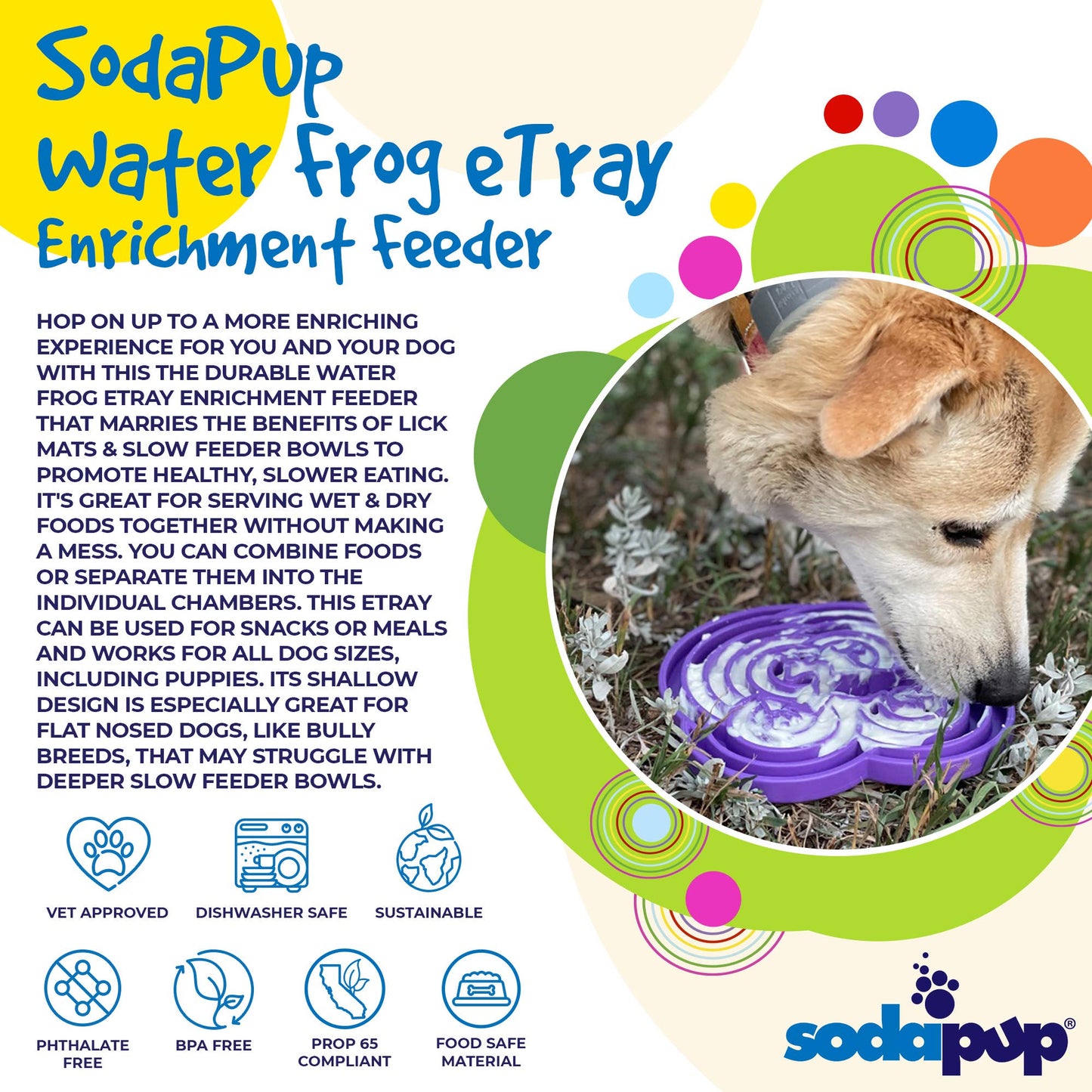 Water Frog Enrichment Tray for Dogs