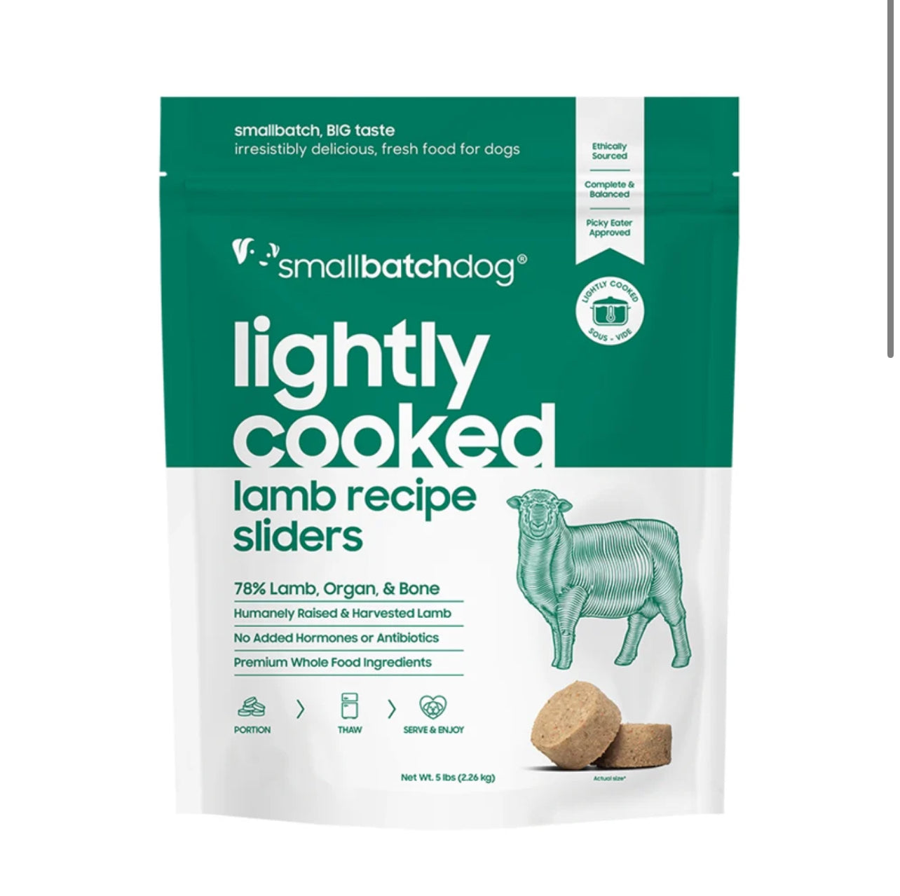 Small Batch Frozen Dog Food: Lamb