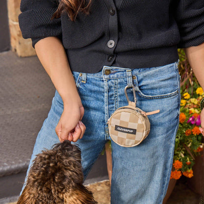 Snackpack Double Insulated Dog Treat Pouch: Sand