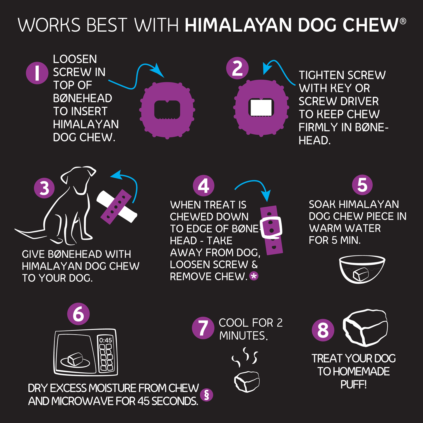 Bonehead Small: Small Yak Chew Holder