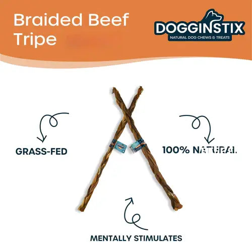 12" Braided Beef Tripe Sticks