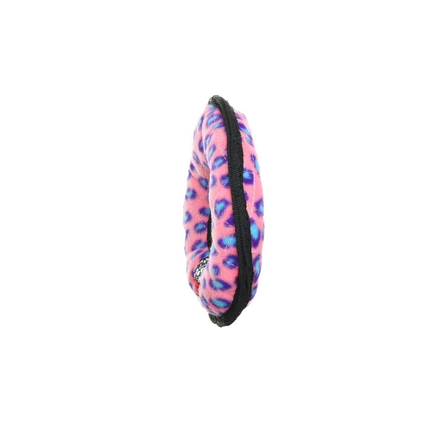 Tuffy Jr Ring - Pink Leopard, Durable, Squeaky Dog Toy