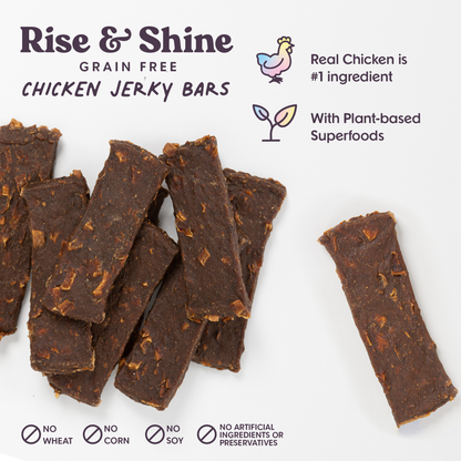Rise & Shine Chicken Superfood Jerky Bars for Dogs 5oz: 5oz