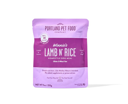 Winnie's Lamb N' Rice Human Grade Fresh Wet Food Dog Pouches