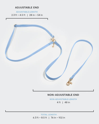 Signature Navy 4-in-1 Convertible Hands Free Cloud Dog Leash: Standard