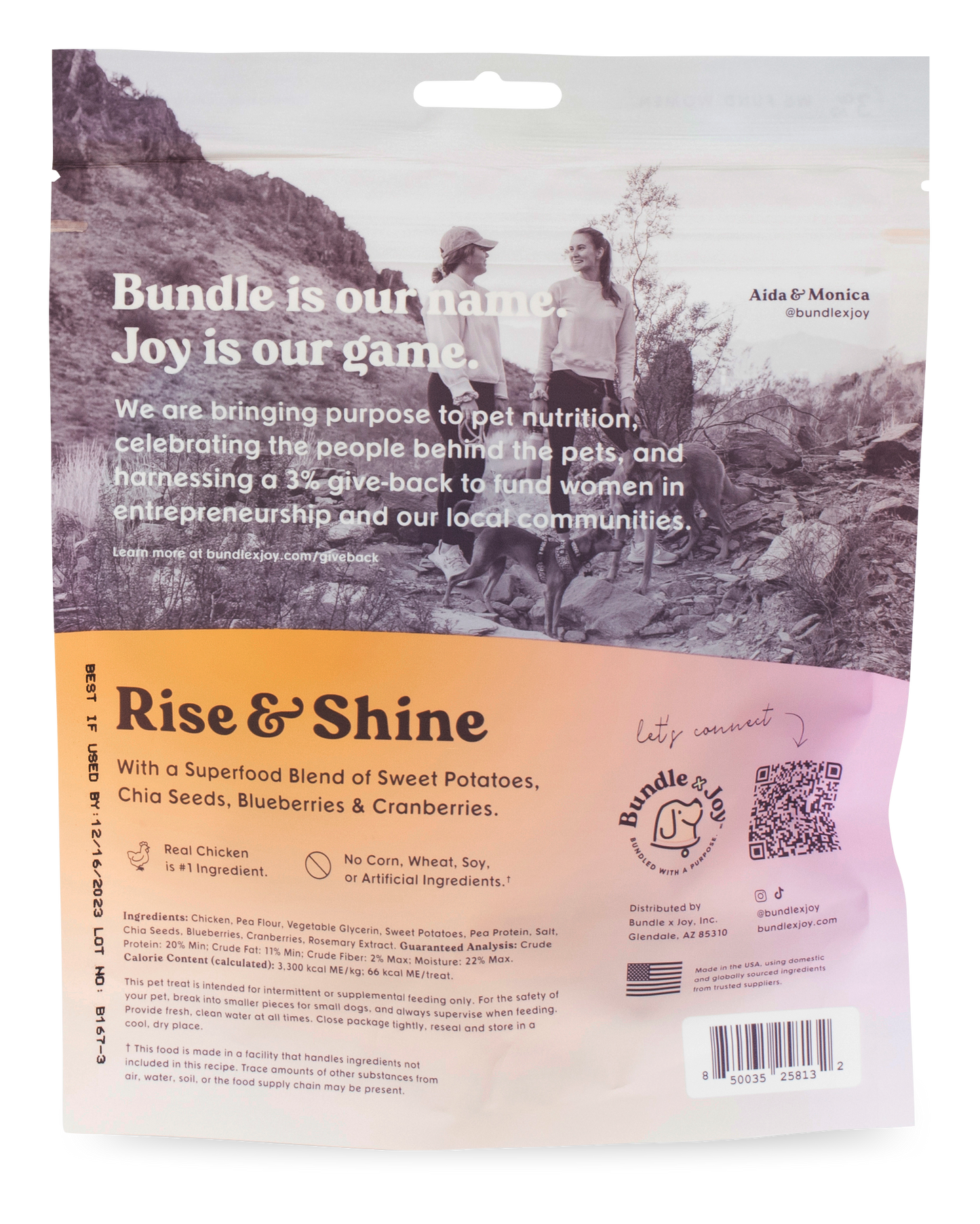 Rise & Shine Chicken Superfood Jerky Bars for Dogs 5oz: 5oz