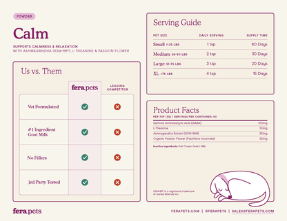 Fera Pets Calm Goat Milk Topper