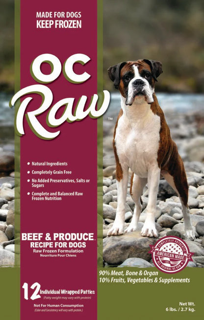 OC Raw Frozen Patties Dog Food 6lb