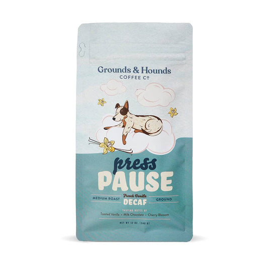Press Pause French Vanilla Decaf Coffee: Ground