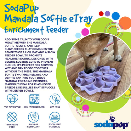 Mandala "Softie" eTray Enrichment Tray for Dogs: Light Purple