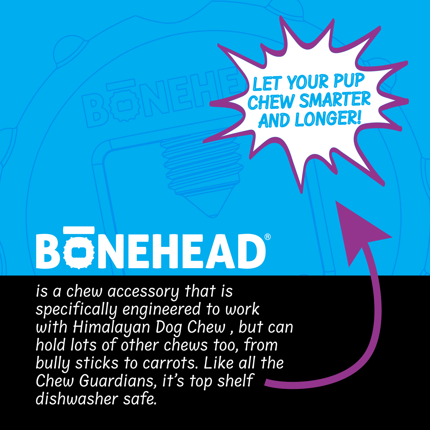 Bonehead Small: Small Yak Chew Holder