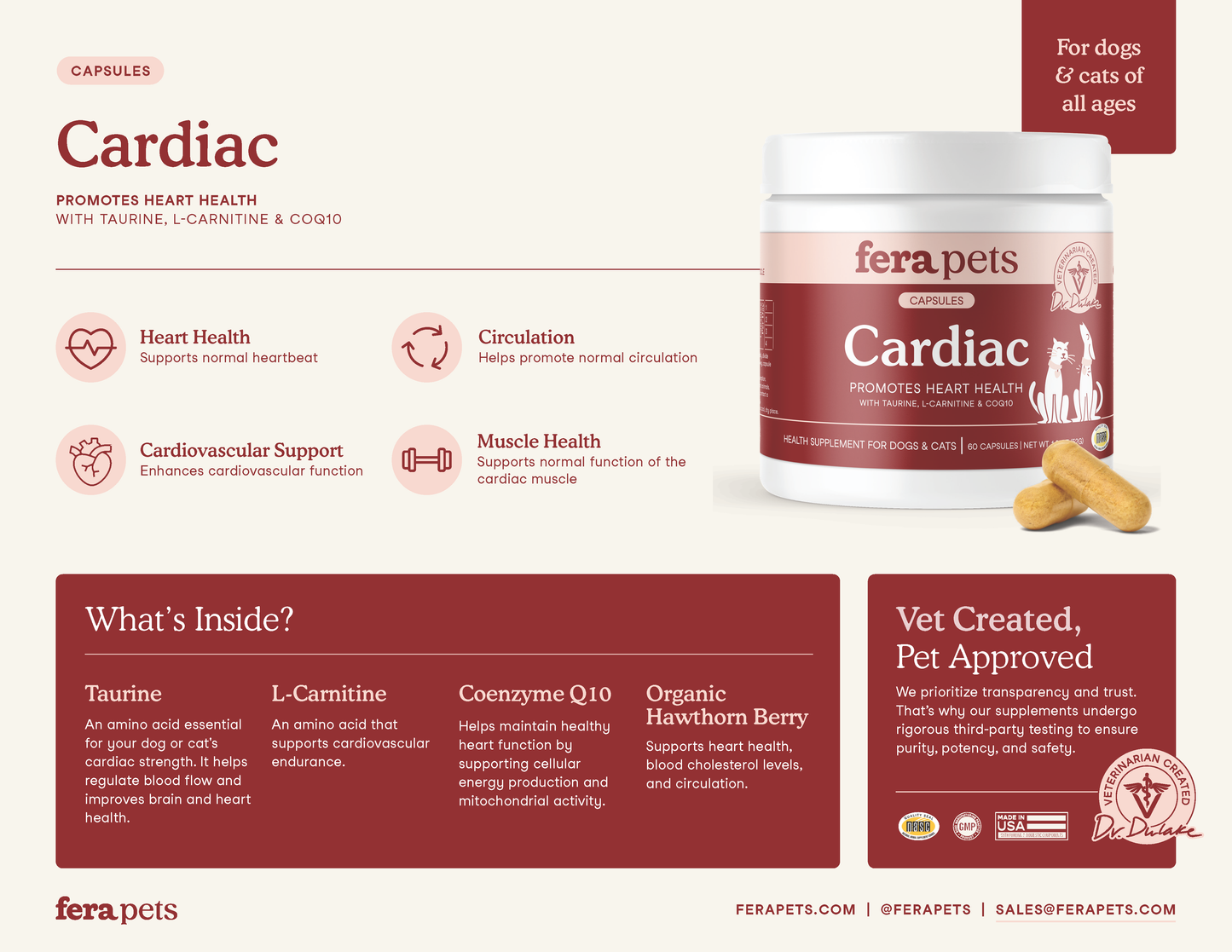 Fera Pets Cardiac Support for Dogs and Cats