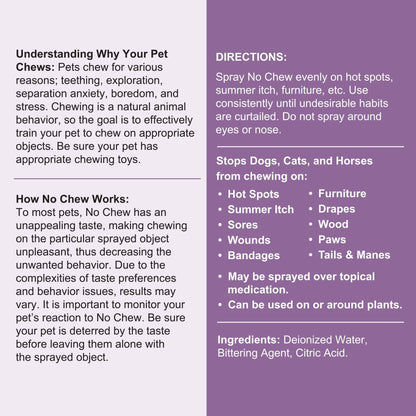 No Chew Spray For Dogs & Cats| Dogs Anti Chew Spray| Chew + Heal