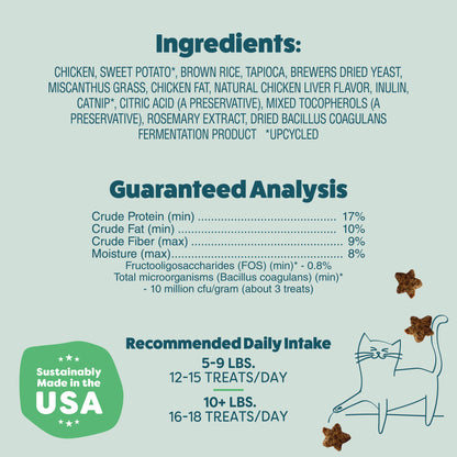 Catnip N Chill Crunchy Cat Treats - Chicken