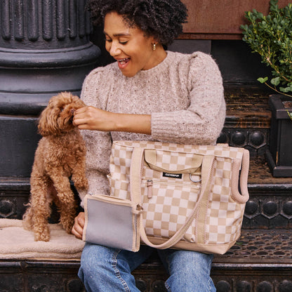 Transit Tote Dog Carrier - Two Sizes Available: Sand / Small