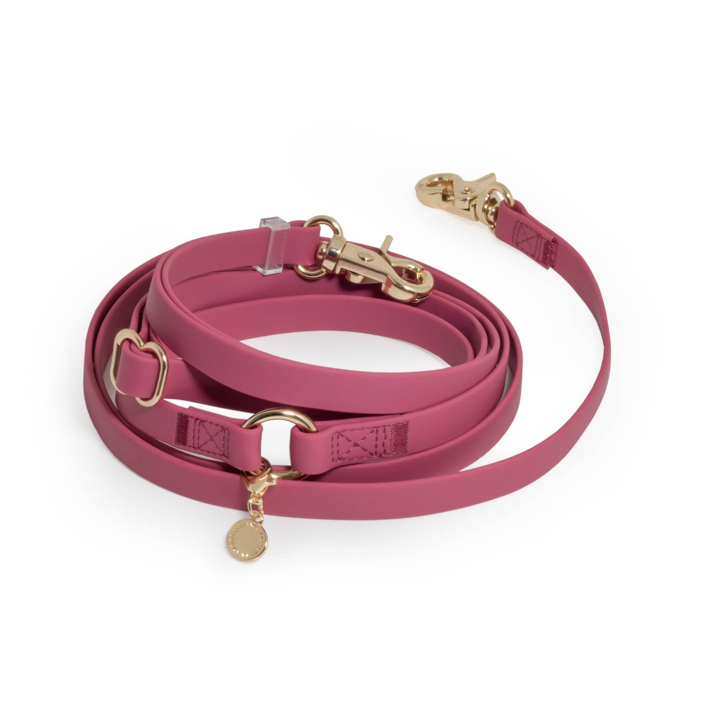 Burgundy 4-in-1 Convertible Hands Free Cloud Dog Leash: Wide
